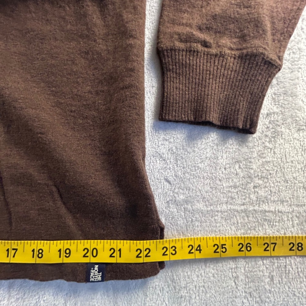 The North Face Men's Brown Quarter Zip Pullover Sweater Size L Cali Heritage - Picture 5 of 7